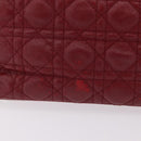 Christian Dior Canage Tote Bag Coated Canvas Red Silver Auth 206412-5