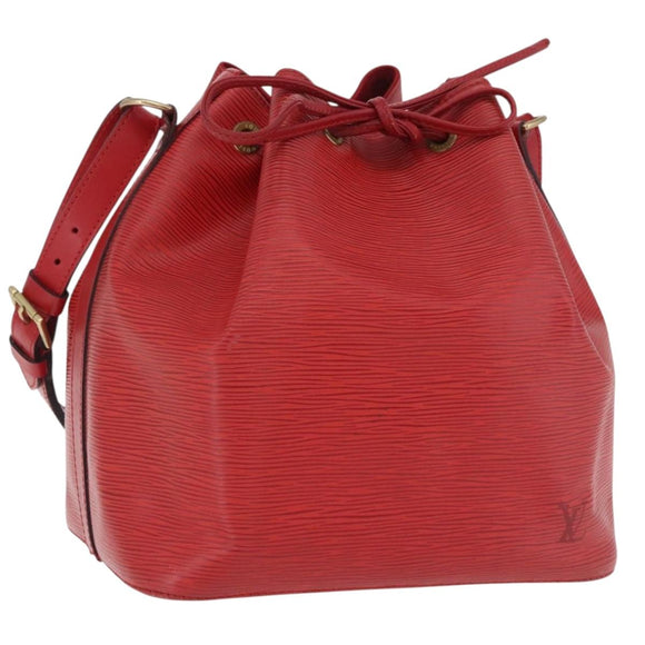 LOUIS VUITTON Epi Petit Noe Shoulder Bag Red M44107 LV Auth 206418A