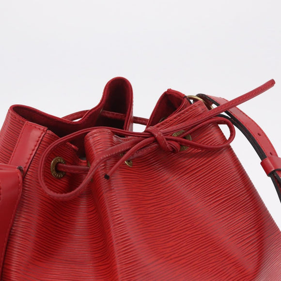 LOUIS VUITTON Epi Petit Noe Shoulder Bag Red M44107 LV Auth 206418A