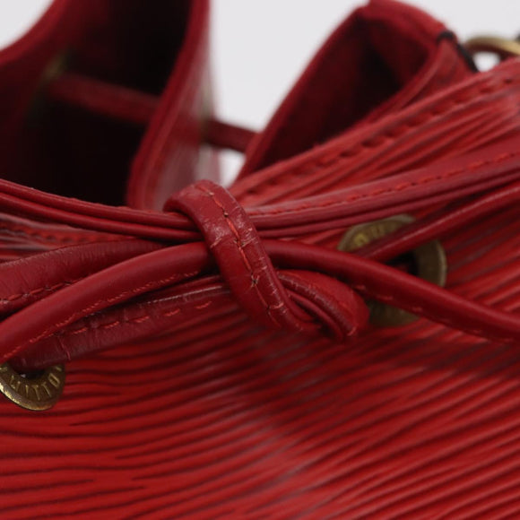 LOUIS VUITTON Epi Petit Noe Shoulder Bag Red M44107 LV Auth 206418A