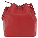LOUIS VUITTON Epi Petit Noe Shoulder Bag Red M44107 LV Auth 206418A-2