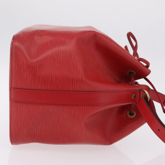 LOUIS VUITTON Epi Petit Noe Shoulder Bag Red M44107 LV Auth 206418A