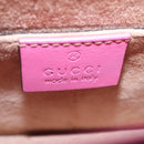 GUCCI Silvi WebSherry Line Chain Bag Leather Pink Gold 431666 Auth 206420V-20