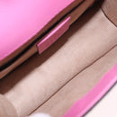 GUCCI Silvi WebSherry Line Chain Bag Leather Pink Gold 431666 Auth 206420V-21