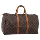LOUIS VUITTON Monogram Keepall 50 Boston Bag M41426 LV Auth 206421-1