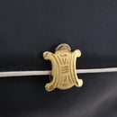 CELINE Shoulder Bag Leather Navy Gold Auth 206422A-22