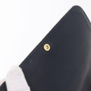 CELINE Shoulder Bag Leather Navy Gold Auth 206422A-24