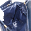 CELINE Shoulder Bag Leather Navy Gold Auth 206422A-28