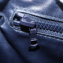 CELINE Shoulder Bag Leather Navy Gold Auth 206422A-31