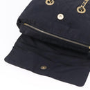 PRADA Chain Shoulder Bag Nylon Navy Gold Auth 206423-19
