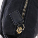 PRADA Chain Shoulder Bag Nylon Navy Gold Auth 206423-22