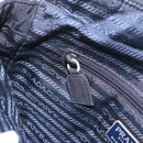 PRADA Chain Shoulder Bag Nylon Navy Gold Auth 206423-27