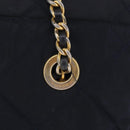 PRADA Chain Shoulder Bag Nylon Navy Gold Auth 206423-4