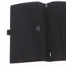 HERMES Agenda Vision Day Planner Cover Leather Black Silver Auth 206425-14