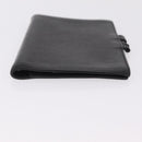 HERMES Agenda Vision Day Planner Cover Leather Black Silver Auth 206425-4