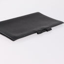 HERMES Agenda Vision Day Planner Cover Leather Black Silver Auth 206425-6