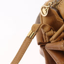 GUCCI Shoulder Bag Leather Beige Gold 007 115 5770 Auth 206426-9