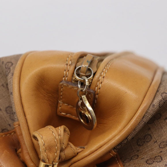 GUCCI Shoulder Bag Leather Beige Gold 007 115 5770 Auth 206426