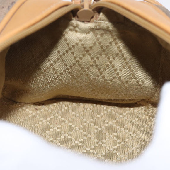 GUCCI Shoulder Bag Leather Beige Gold 007 115 5770 Auth 206426