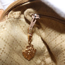 GUCCI Shoulder Bag Leather Beige Gold 007 115 5770 Auth 206426-23
