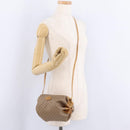 GUCCI Shoulder Bag Leather Beige Gold 007 115 5770 Auth 206426-25
