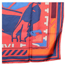 HERMES Carre 90 Scarf ""PUZZLE"" Silk Orange Auth 206427M-10