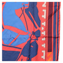 HERMES Carre 90 Scarf ""PUZZLE"" Silk Orange Auth 206427M-7