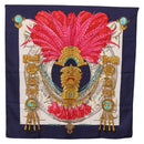 HERMES Carre 90 Scarf ”Mexico” Silk Navy Auth 206428-1