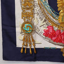 HERMES Carre 90 Scarf ”Mexico” Silk Navy Auth 206428-13