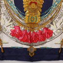 HERMES Carre 90 Scarf ”Mexico” Silk Navy Auth 206428-14