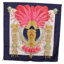 HERMES Carre 90 Scarf ”Mexico” Silk Navy Auth 206428-19