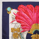 HERMES Carre 90 Scarf ”Mexico” Silk Navy Auth 206428-3