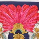 HERMES Carre 90 Scarf ”Mexico” Silk Navy Auth 206428-4