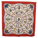 HERMES Carre 90 Scarf ”Pourvu qu'on ait l'ivresse” Silk Red Auth 206430-1