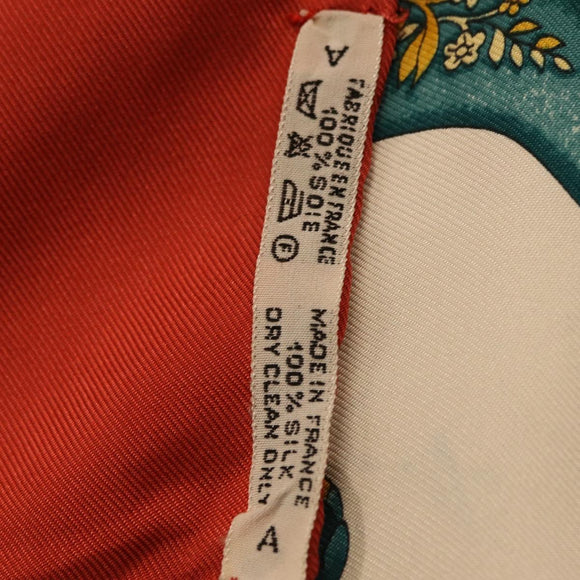 HERMES Carre 90 Scarf ”Pourvu qu'on ait l'ivresse” Silk Red Auth 206430