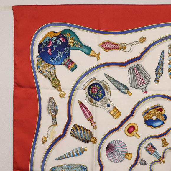 HERMES Carre 90 Scarf ”Pourvu qu'on ait l'ivresse” Silk Red Auth 206430