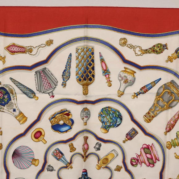HERMES Carre 90 Scarf ”Pourvu qu'on ait l'ivresse” Silk Red Auth 206430