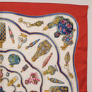 HERMES Carre 90 Scarf ”Pourvu qu'on ait l'ivresse” Silk Red Auth 206430-4