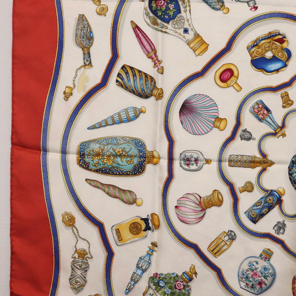 HERMES Carre 90 Scarf ”Pourvu qu'on ait l'ivresse” Silk Red Auth 206430