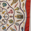 HERMES Carre 90 Scarf ”Pourvu qu'on ait l'ivresse” Silk Red Auth 206430-7