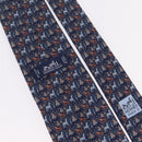 HERMES Necktie Silk Navy Auth 206433M-11
