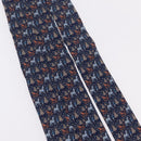 HERMES Necktie Silk Navy Auth 206433M-12