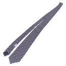 HERMES Necktie Silk Navy Auth 206433M-2