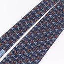 HERMES Necktie Silk Navy Auth 206433M-4