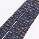 HERMES Necktie Silk Navy Auth 206433M-5