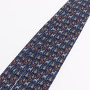 HERMES Necktie Silk Navy Auth 206433M-6
