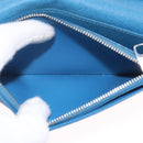 LOUIS VUITTON Taiga Brazza Portefeuille Long Wallet Blue M32815 LV Auth 206439A-10
