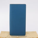 LOUIS VUITTON Taiga Brazza Portefeuille Long Wallet Blue M32815 LV Auth 206439A-12