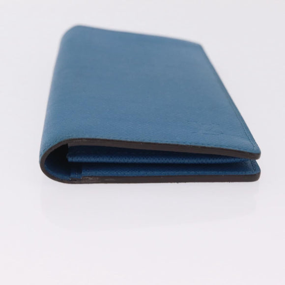 LOUIS VUITTON Taiga Brazza Portefeuille Long Wallet Blue M32815 LV Auth 206439A