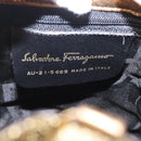 Salvatore Ferragamo Purse Hand Bag Canvas Gold Auth 206442A-11